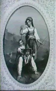 Spielende Kinder Romischer Ziegenhirten (the Goatherd's Family) by Johann Baptist Kirner