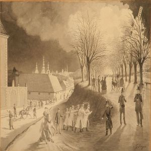 A Fire By Oster Voldgade, Copenhagen by Christian Bayer