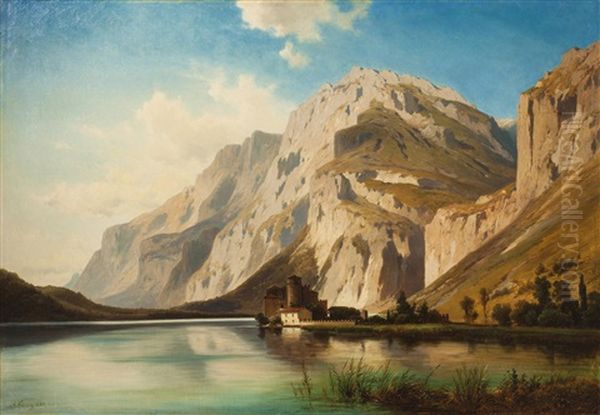 Die Burg Toblino Nahe Trident In Norditalien - view 1