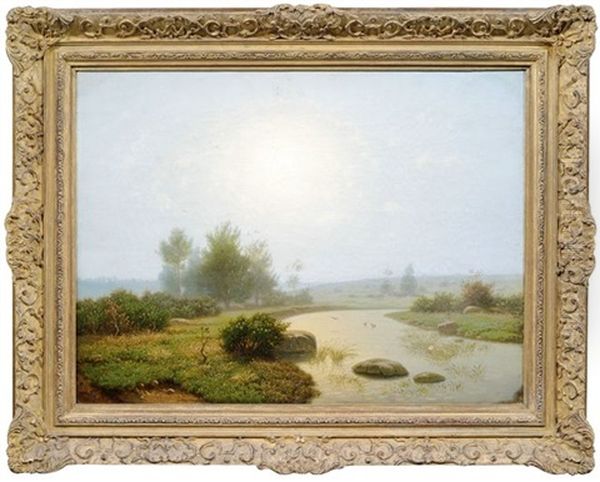 Flusslandschaft Im Nebel - view 1