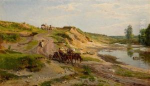 Alongside The River by Aleksandr Aleksandrovich Kiselev
