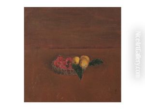 Still Life Of Loquat, Strawberry And Geumann Dish by Ryusei Kishida