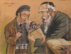 Putting On Tefillin by Solomon Yakovlevich Kishinevsky