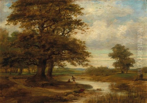 Angler By The Stream - view 1