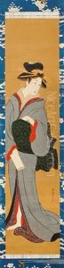 A Standing Lady by Kitagawa Utamaro