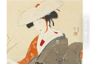 Picking Mushrooms by Tsunetomi Kitano