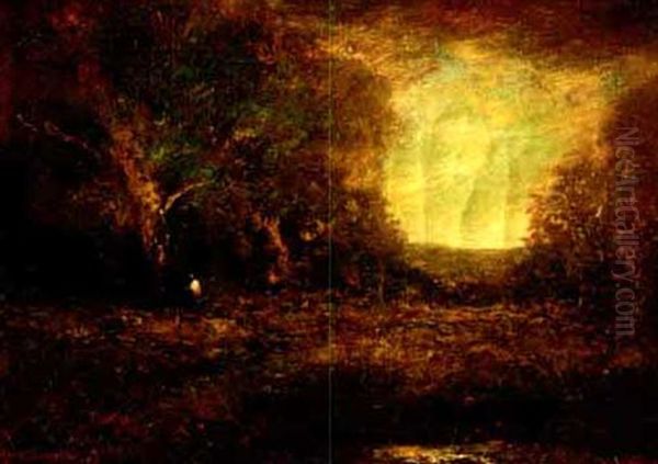 A Figure In An Autumn Landscape - view 1