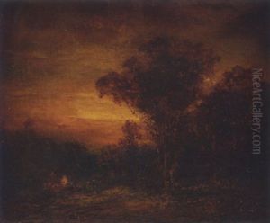 Autumn Woods by Hudson Mindell Kitchell