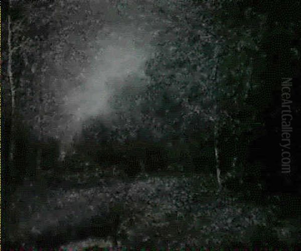River Landscape With Trees - view 1