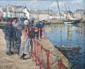 The Pier, Concarneau by Joseph Milner Kite
