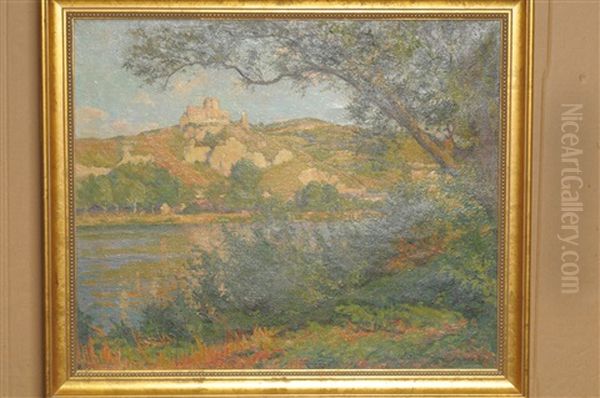 French River Landscape With A Fortified Castle - view 1