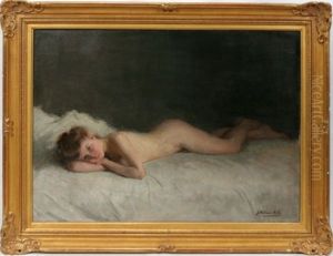 Reclining Female Nude by Joseph Milner Kite