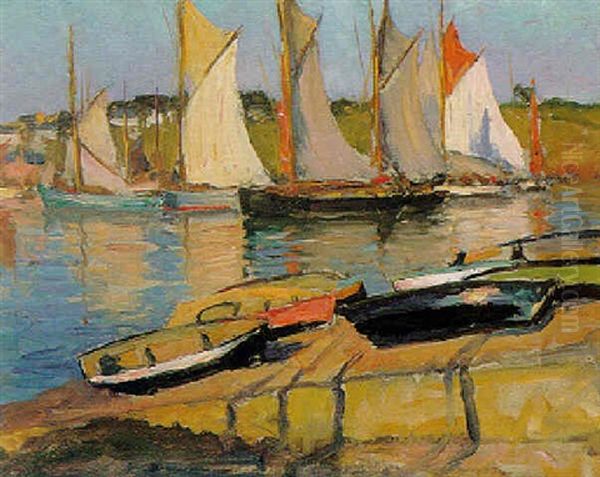 Harbour Scene, With Boats On The Slipway - view 1
