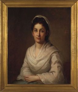 Portrait Of A Woman In White by Nicholas Biddle Kittell