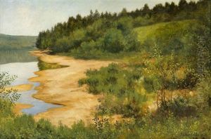 Parti Fra Soneren I Sigdal by Theodor Kittelsen