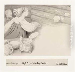 Tsju Pus, Vil Du Ned Af Bordet! by Theodor Kittelsen