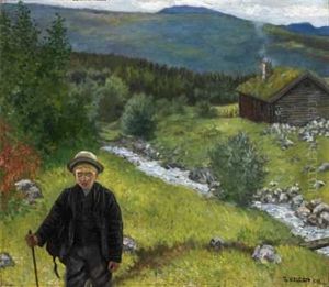 Farvel Da, Mor by Theodor Kittelsen