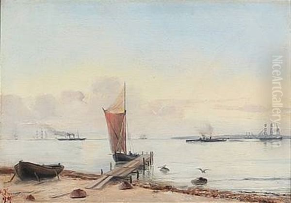 Coastal Scene On A Quiet Summer Day - view 1