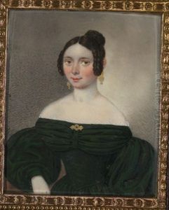Bildnis Einer Jungen Dame Mit Roten Wangen, In Grunem Kleid Bildnis Einer Jungen Dame Mit Roten Wangen, In Grunem Kleid