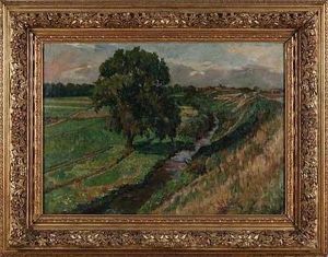 Sommeridylle Am Dorfrand by Wilhelm Peter Bayer