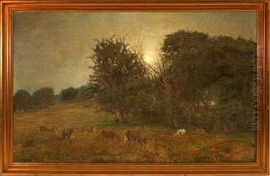 Moonlight Above The Deer Garden by Harold Kjaer