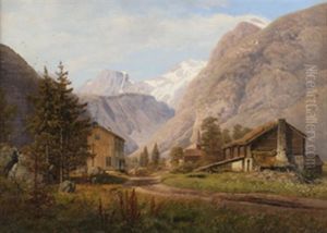 Skysstasjon, Fra Telemarken by Anton Edvard Kjeldrup