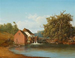 Water Mill In Silkeborg by Anton Edvard Kjeldrup