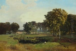 Landscape With Storks by Anton Edvard Kjeldrup