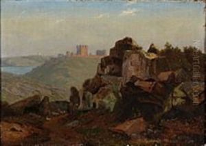 Scenery From The Ruined Castle Hammershus, Bornholm, Denmark