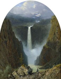 Der Wasserfall Vettisfossen In Norwegen by Anton Edvard Kjeldrup