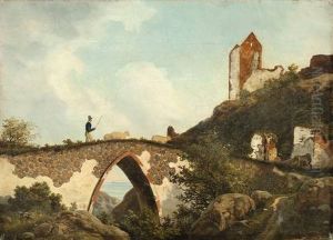 Schafhirte Auf Der Burgruine Hammershus (bornholm) by Anton Edvard Kjeldrup