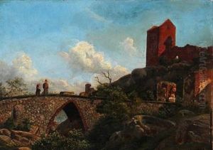 Summer Day At Hammerhus On Bornholm by Anton Edvard Kjeldrup