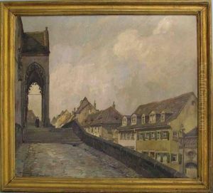 Seiteneingang Zur Oberen Pfarre Mit Kaulberg by Fritz Bayerlein
