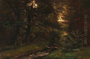 Skovvejen Op Til Farum Fra Frederiksdal (the Forest Road From Frederiksdal To Farum) by Anton Edvard Kjeldrup