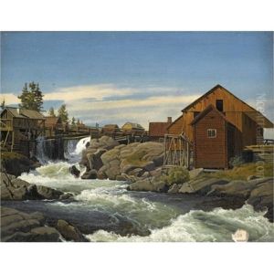 Fra Honefoss-from Honefoss by Anton Edvard Kjeldrup