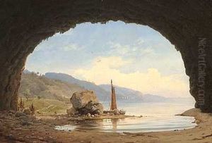 Grotten Paa Bornholm by Anton Edvard Kjeldrup