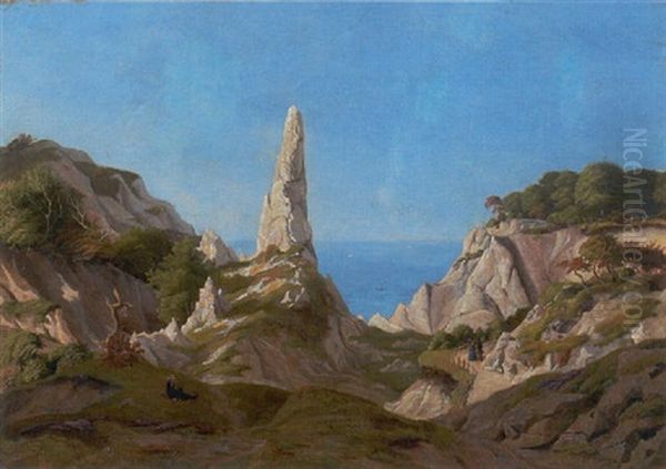 Sommerspiret Pa Mons Klint Med Gaende Figurer - view 1