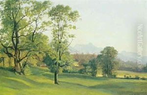 Sommerlandskab Med Slette, Sydeuropa by Anton Edvard Kjeldrup