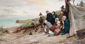 Long In Silence They Watched The Retreat Of The Vessel... by Alfred Walter Bayes