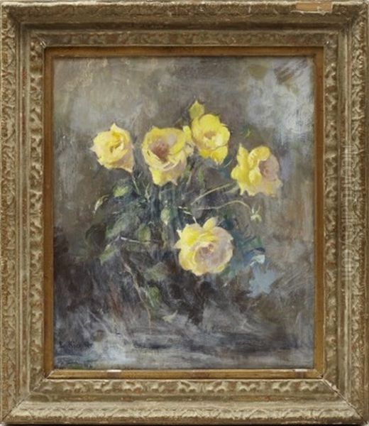 Blomsterstilleben Med Gula Rosor - view 1
