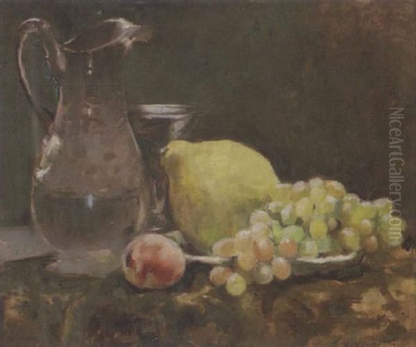 Stilleben Med Vinkanna Och Frukter - view 1