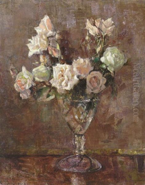 Stilleben Med Vita Rosor - view 1