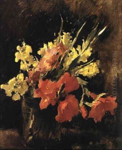 Blommor I Glasvas by Esther Kjerner