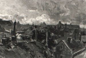 Utsikt Over Hustak, Stockholm by Esther Kjerner