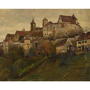 Burg Harburg In Schwaben by Hans (Johann) Klatt
