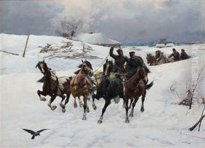 Zimowy Zaprzeg by Bohdan von Kleczynski