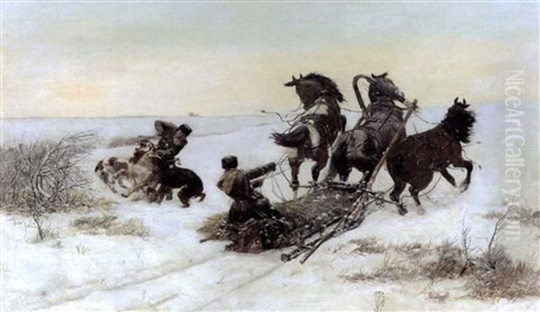 Sledge Attacked By Wolves - view 1