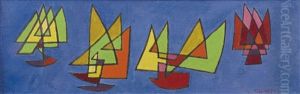 Vier Segelschiffe (four Sailships)