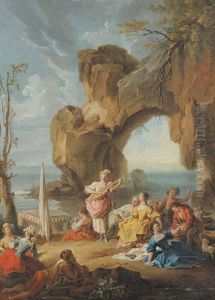 Le Concert Au Bord De La Mer by Ramon Bayeu Y Subias