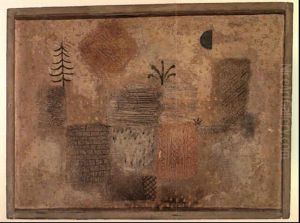 Park Mit Dem Kuhlen Halbmond by Paul Klee